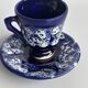 Vallauris blue ceramic cups from the 60s
