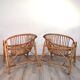Deux fauteuils en rotin