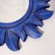 Miroir soleil bleu en bois sculpté vintage