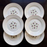 6 assiettes à dessert vintage faïence Lunéville – Modèle Christine