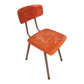 Chaise vintage Pagholz en bois moulé et métal, années 1960