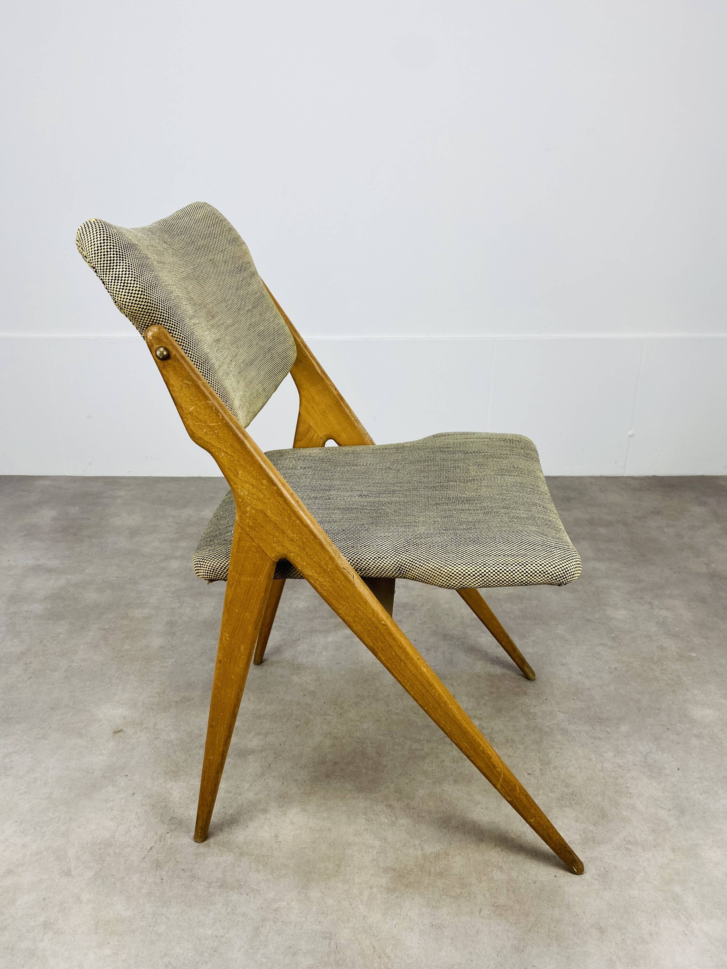 Chaise ciseaux Guermonprez éditions Godfrid années 50
