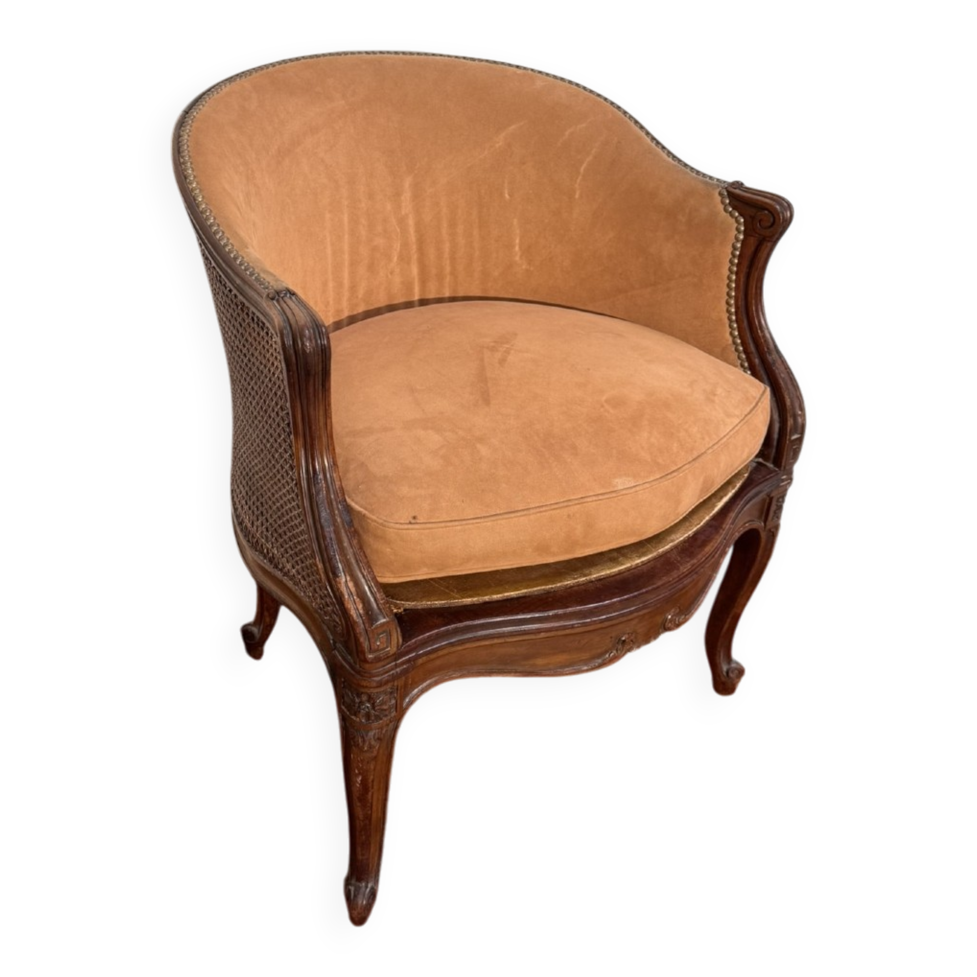 Louis XV style office chair in walnut