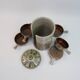 Ceramic aperitif service signed Lamnara Salé Maroc