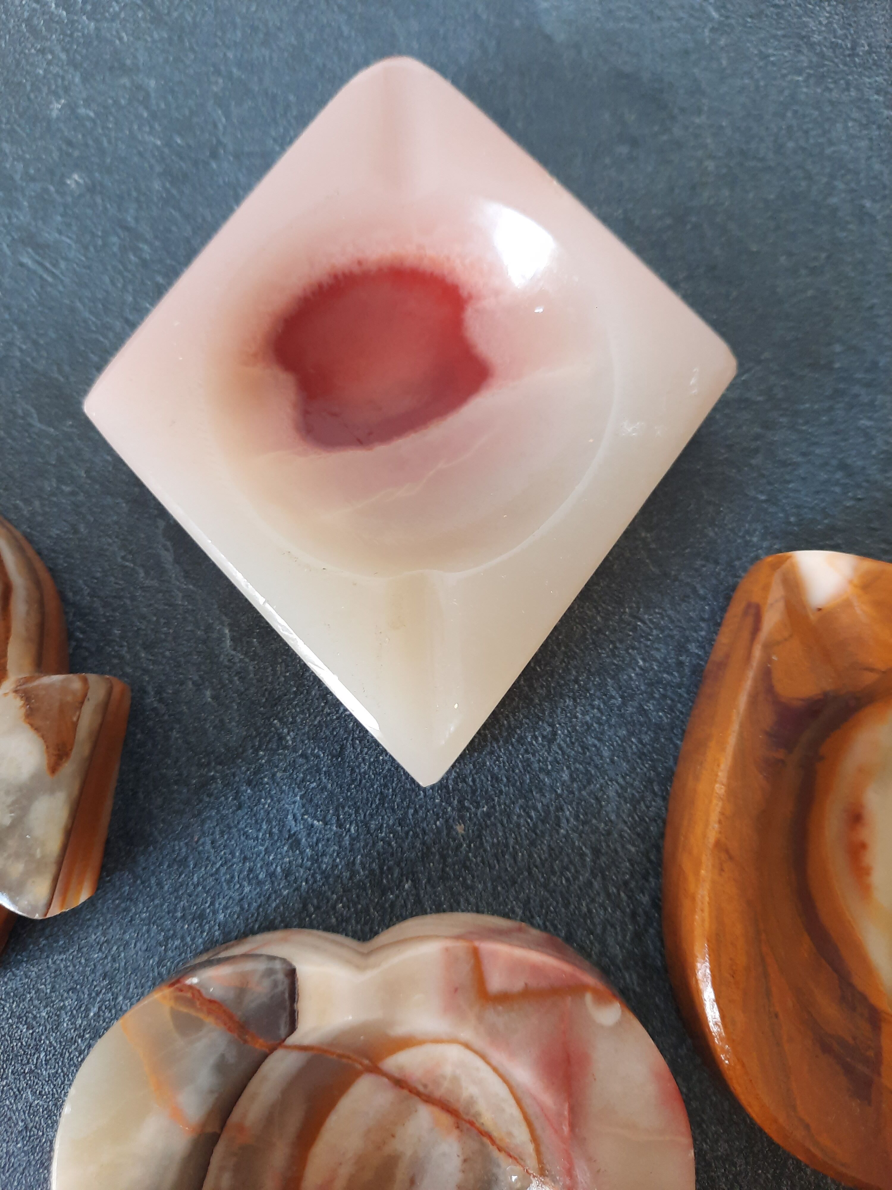Set of marble ashtrays