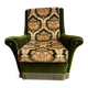 Vintage moss green armchair / one seater