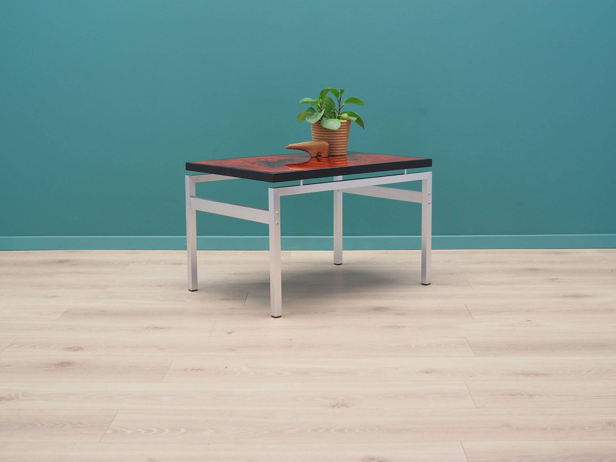 Table basse en verre, design danois, années 1970, designer : Jean Rene
