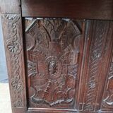Renaissance oak carved buffet cabinet