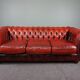 Chesterfield sofa 3 places in cowhide leather