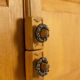 Guillerme and Chambron. Oak wardrobe with integrated secretary. 1970-80.