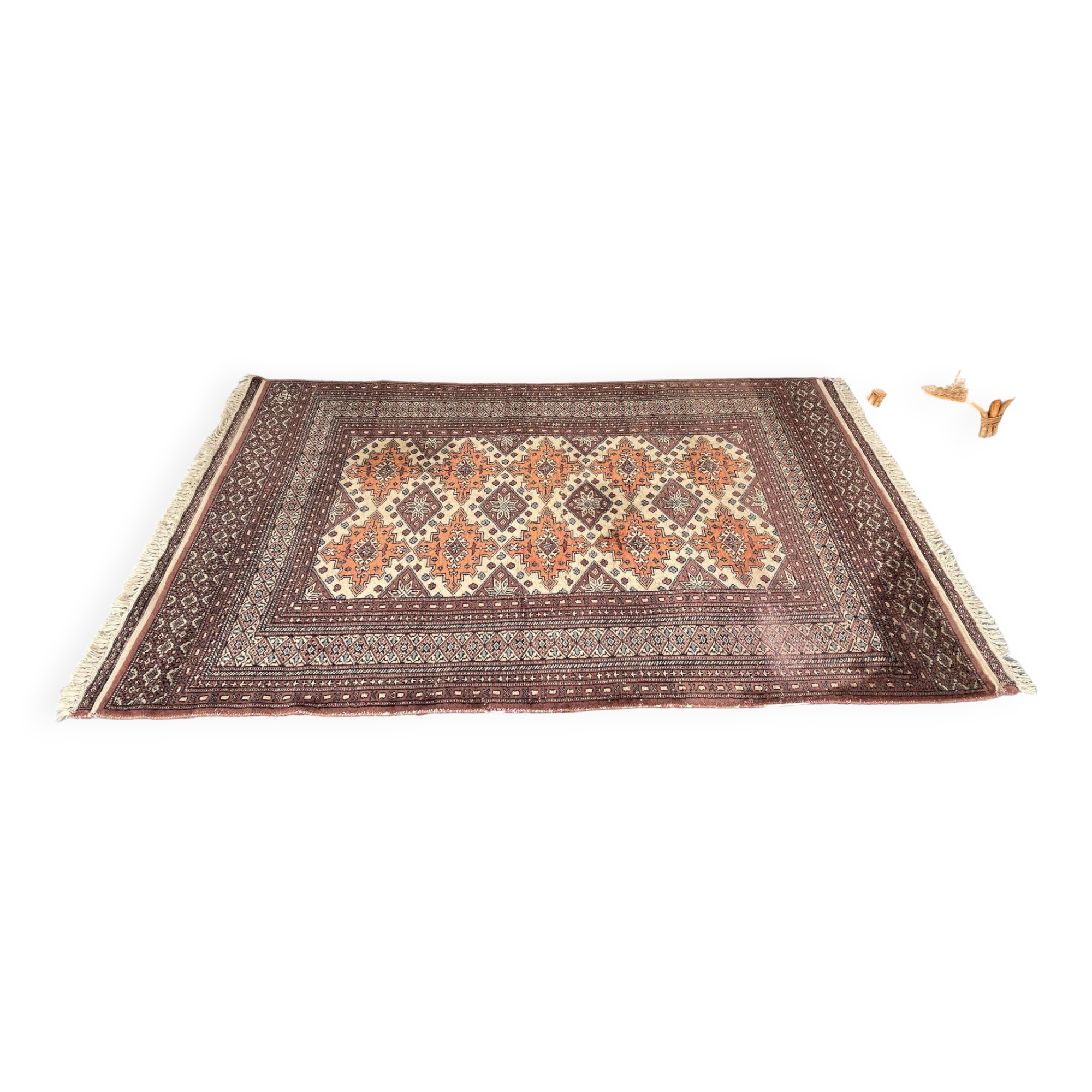 Tapis oriental pakistan gris-pourpre 196cm x 126cm