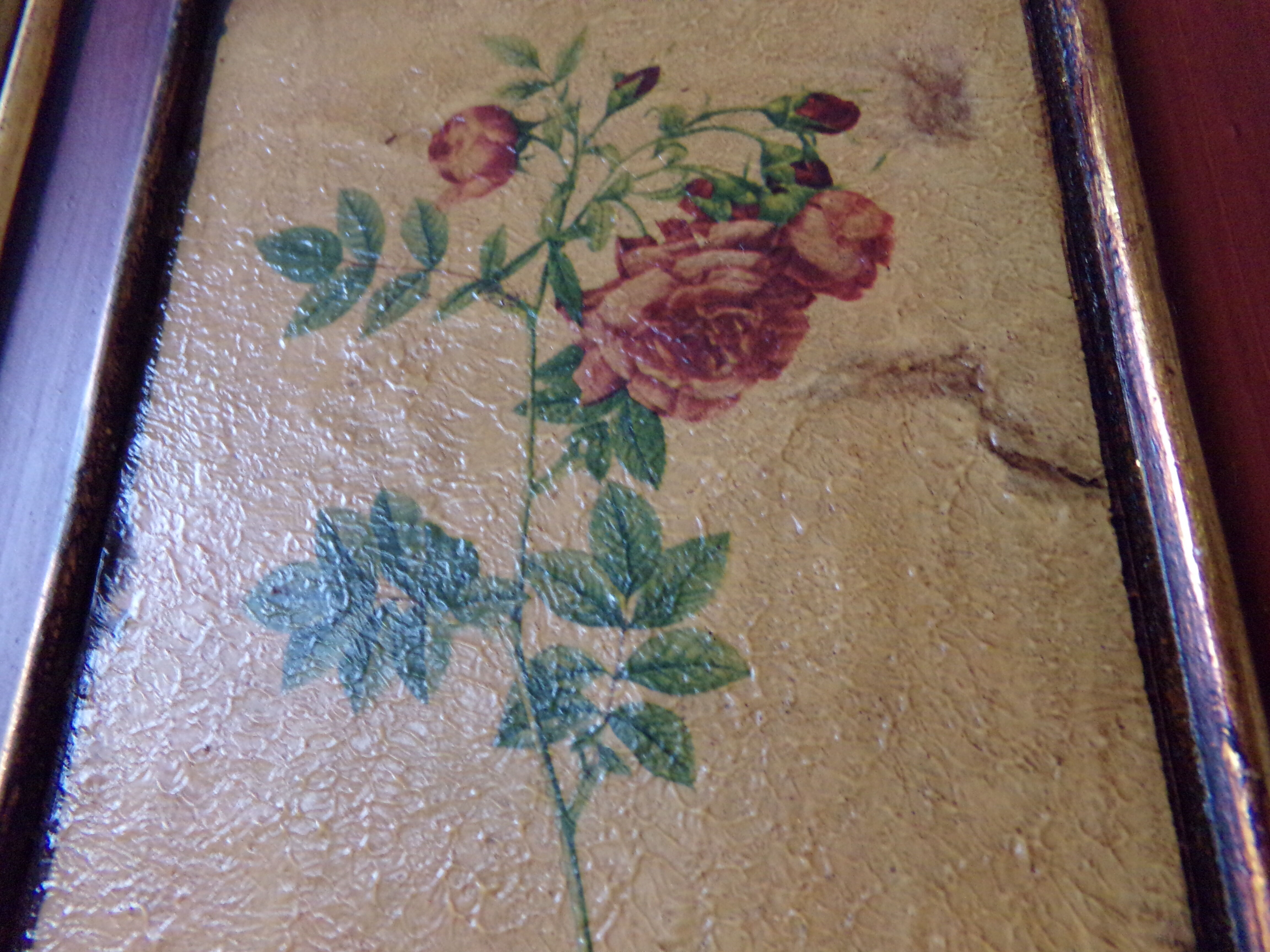 3 paintings with floral motifs