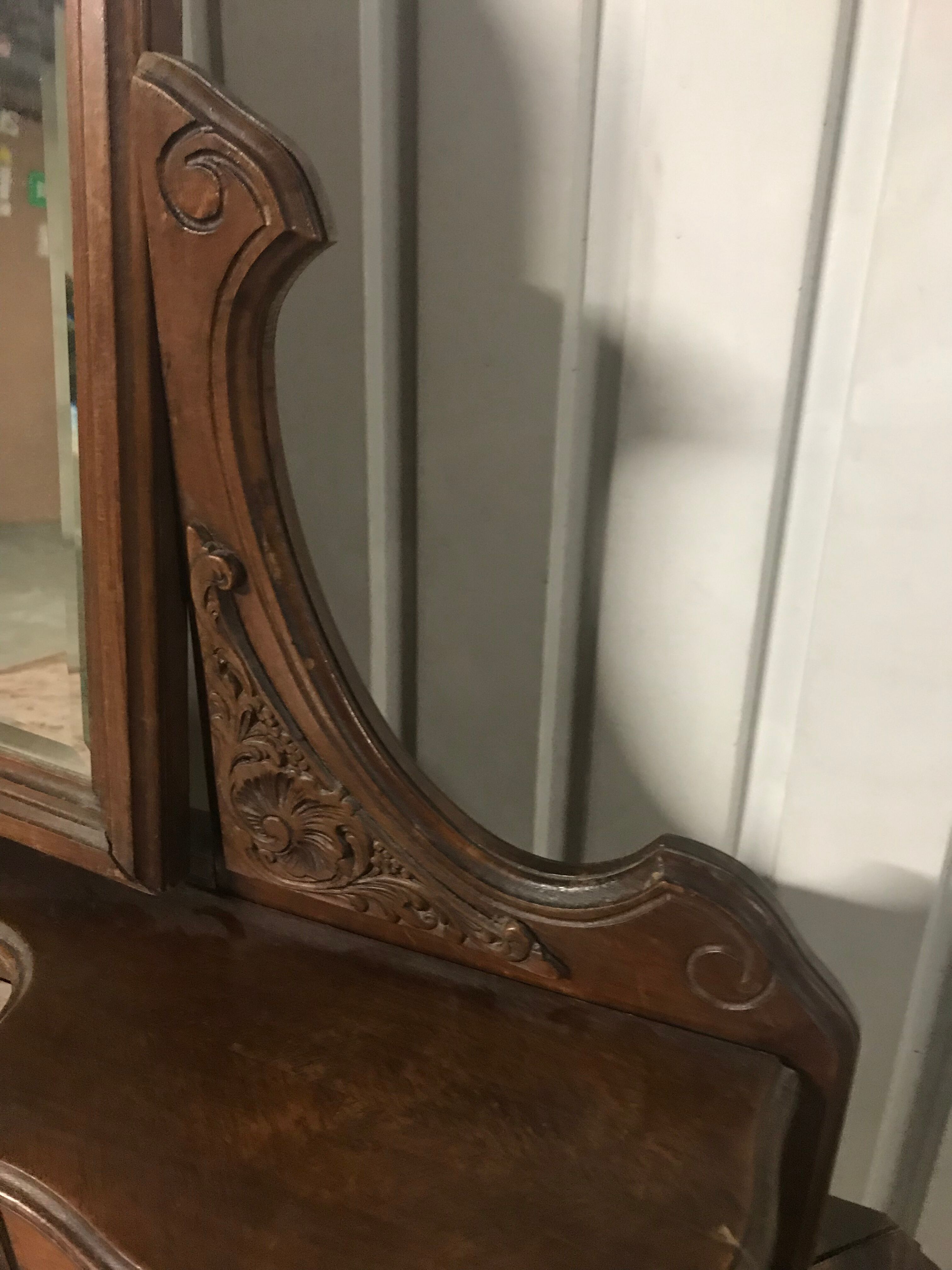 Coiffeuse Louis XV chêne