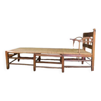 Chaise longue paille