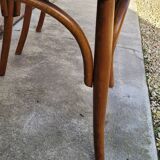 Pair of Thonet style bistro chairs in bentwood canework - 1930s