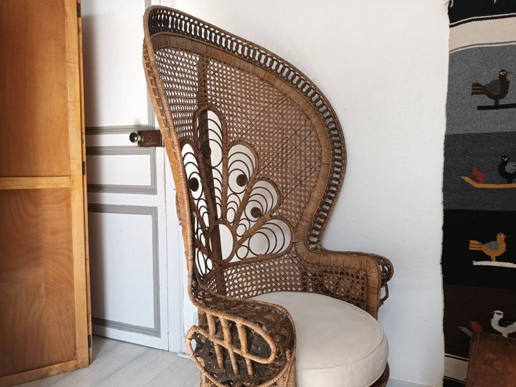 Emmanuelle peacock armchair from the 70s