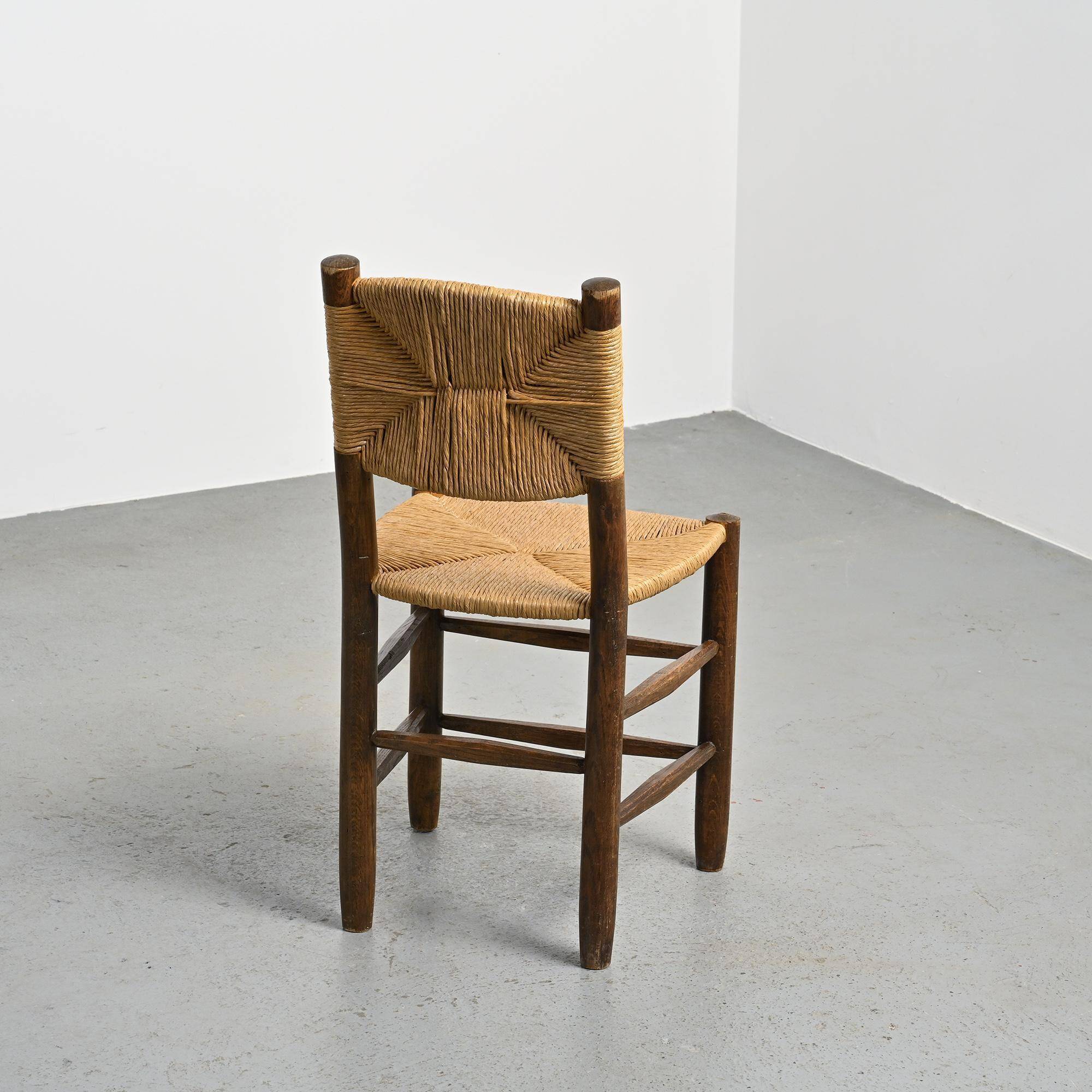 Ensemble chaise et tabouret Bauche, Charlotte Perriand pour Maison Sentou, circa 1950