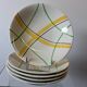 5 deep plates from Gien model "Sarabande" in good condition.