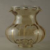 Matching Pair Mid Century Amber Glass Bubble Glass Replacement Shades 5593