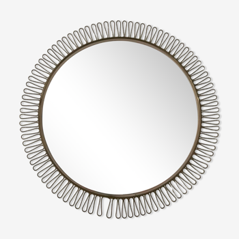 Vintage round mirror from the 60s