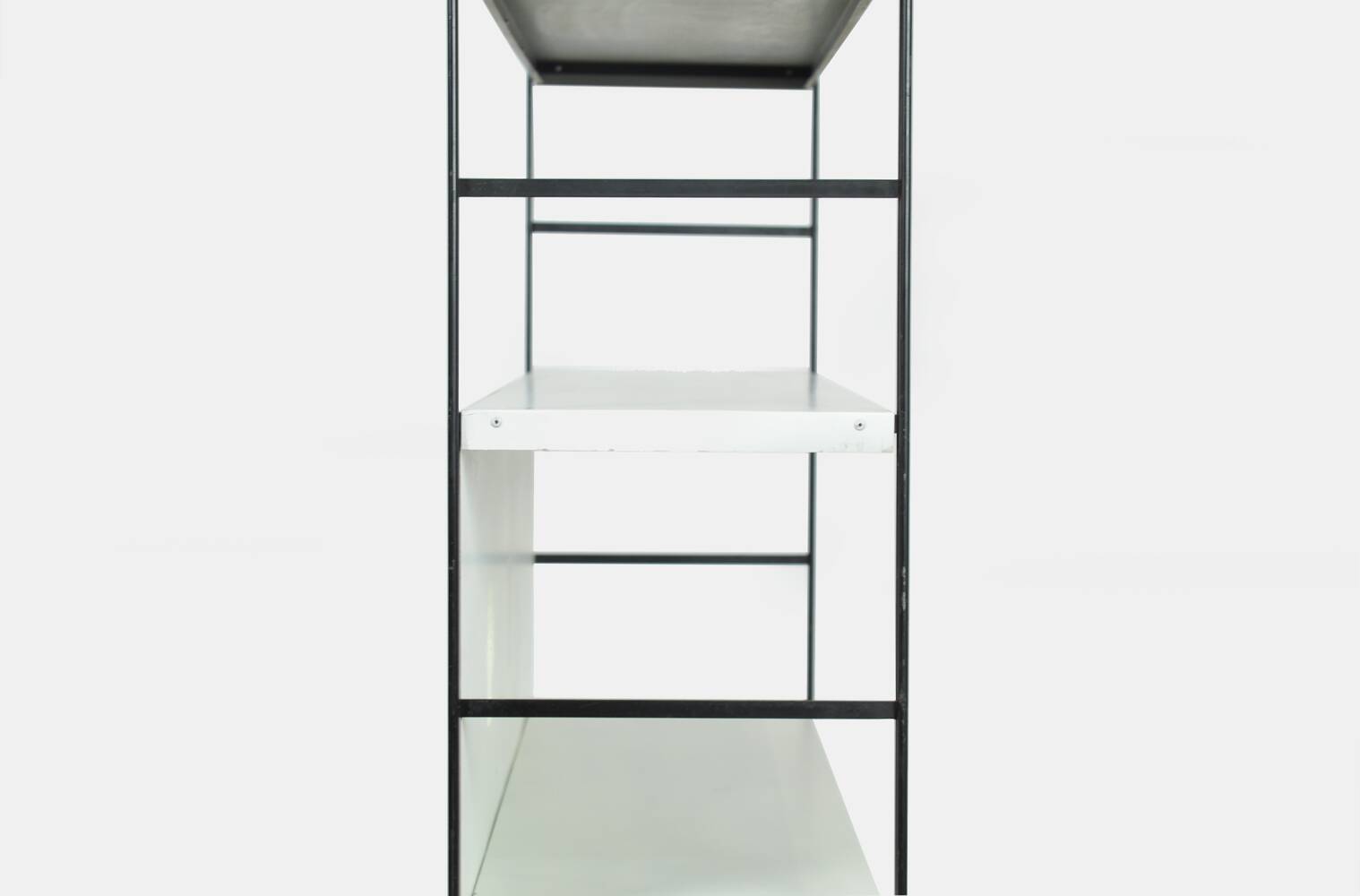 Industrial metal roomdivider / bookcases / bookshelves, 1960s Netherlands