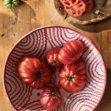Large pink serving bowl