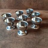 Set of 8 metal egg cups