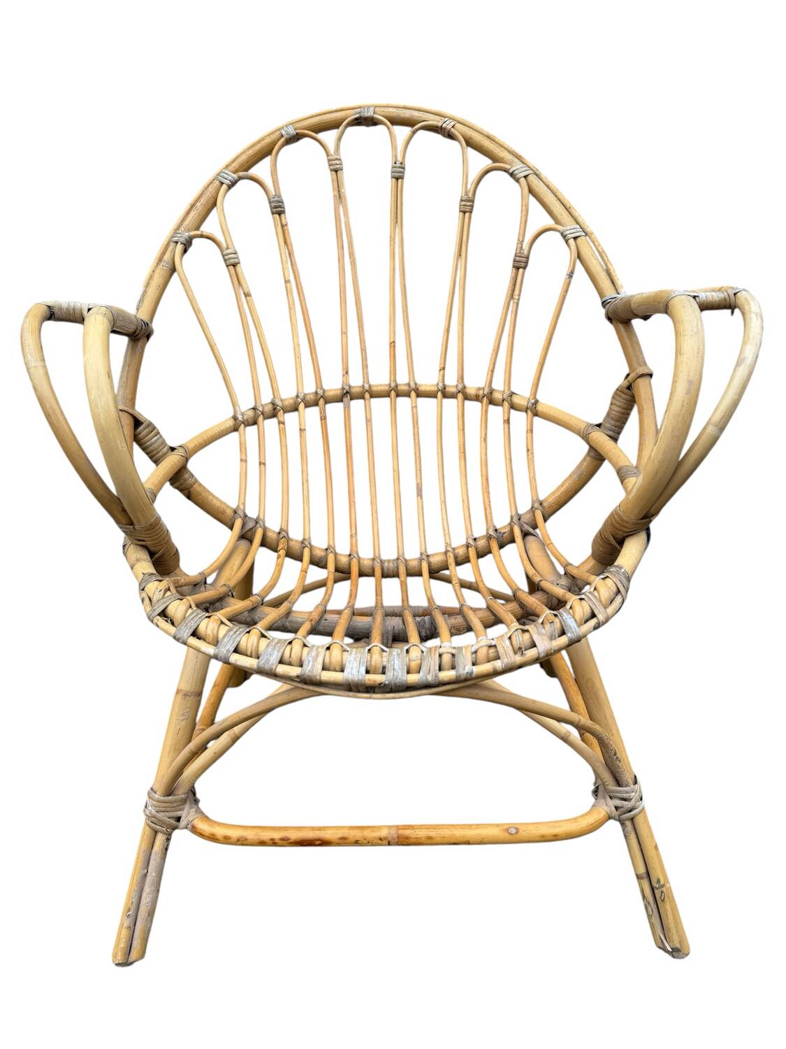 Pair of rattan armchairs from the 60s