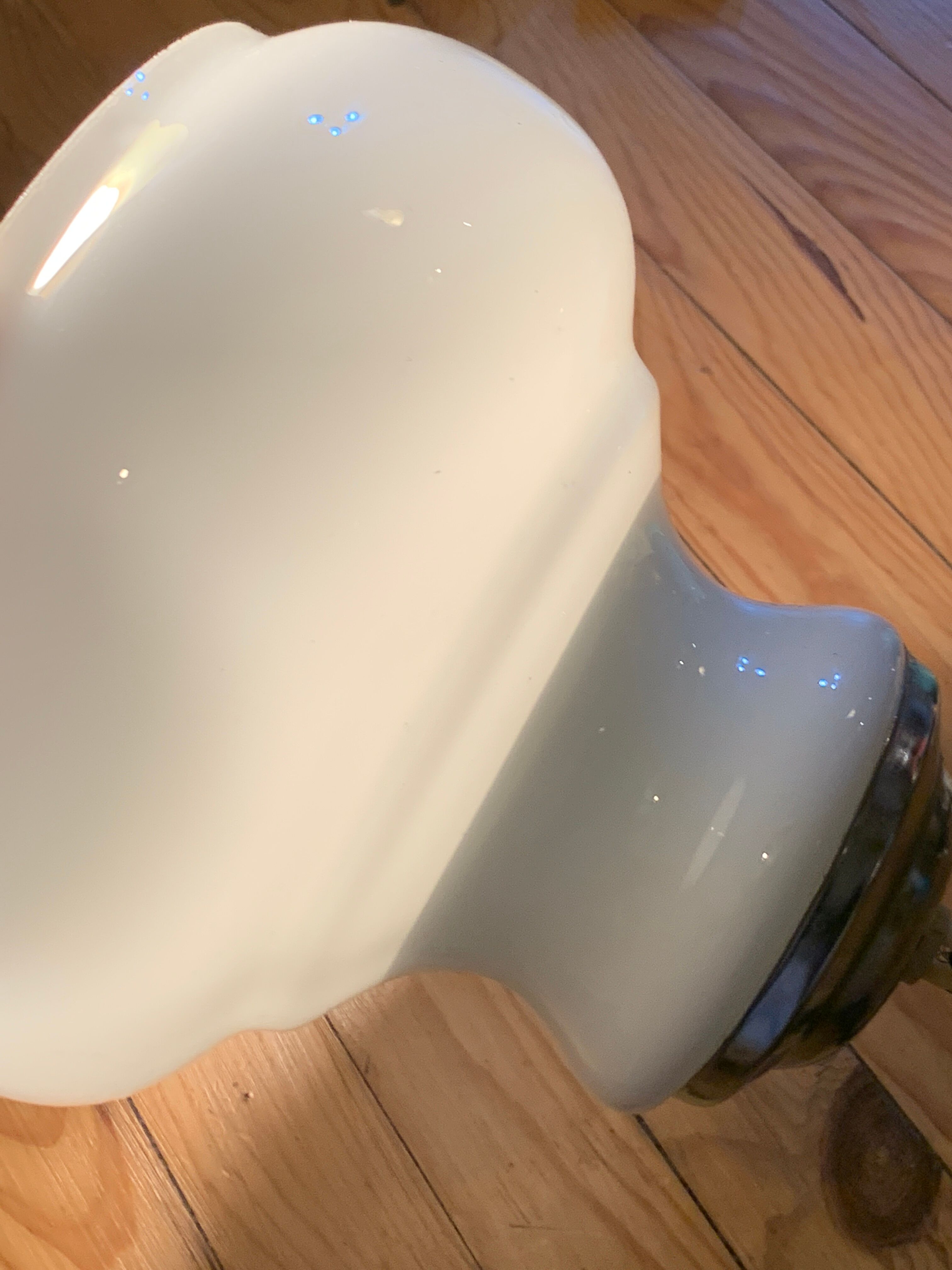 White opaline chandelier