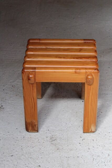 Stool design scandinavian sauna solid pine 1970