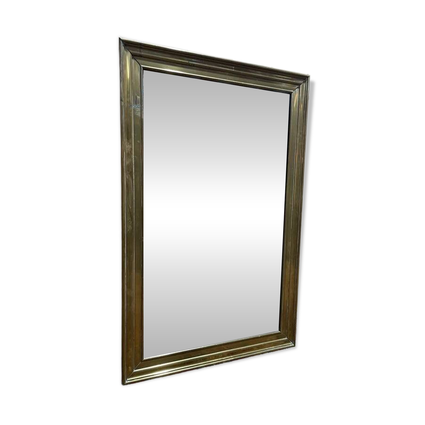 Miroir de bistro - brasserie en laiton et mercure