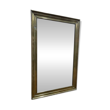 Miroir de bistro - brasserie en laiton et mercure