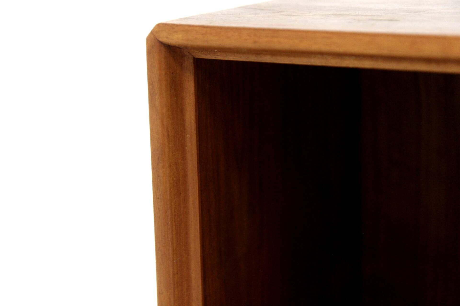 Scandinavian walnut bookcase "Facett", Bertil Fridhagen, Bodafors, Sweden, 1960