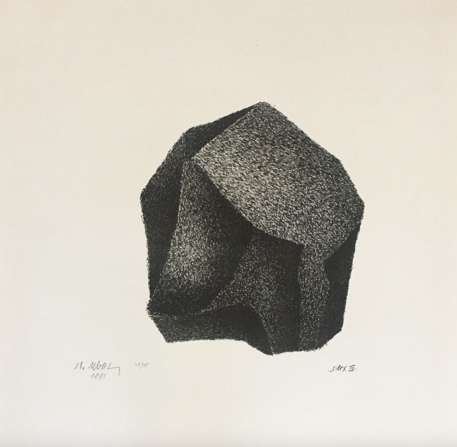Lithograph Raoul UBAC - Silex III of 1981 - signed