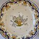 Set of 2 decorative plates décor Rouen Faïenceries Masse