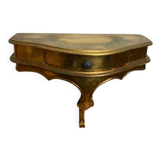 Wall-mounted wooden console