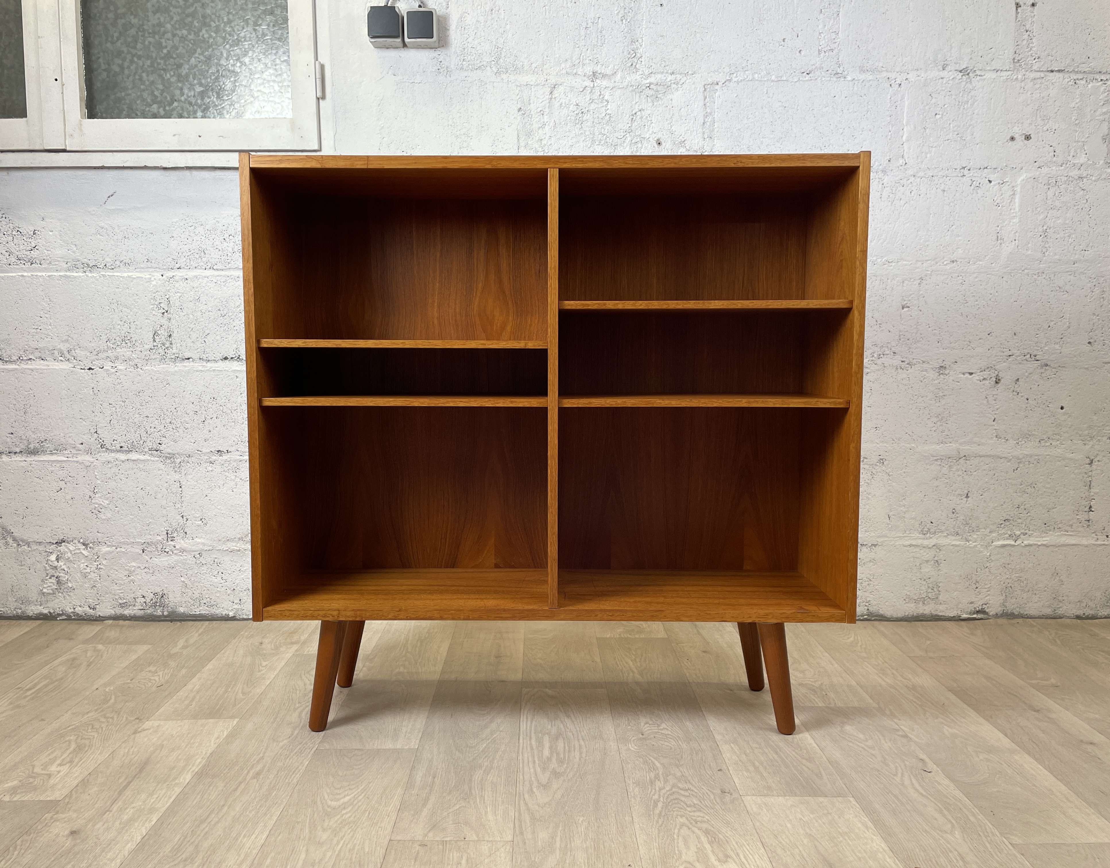 Vintage Scandinavian teak bookcase, 60s