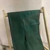 Pair of old 20th century lacquered wood deckchairs