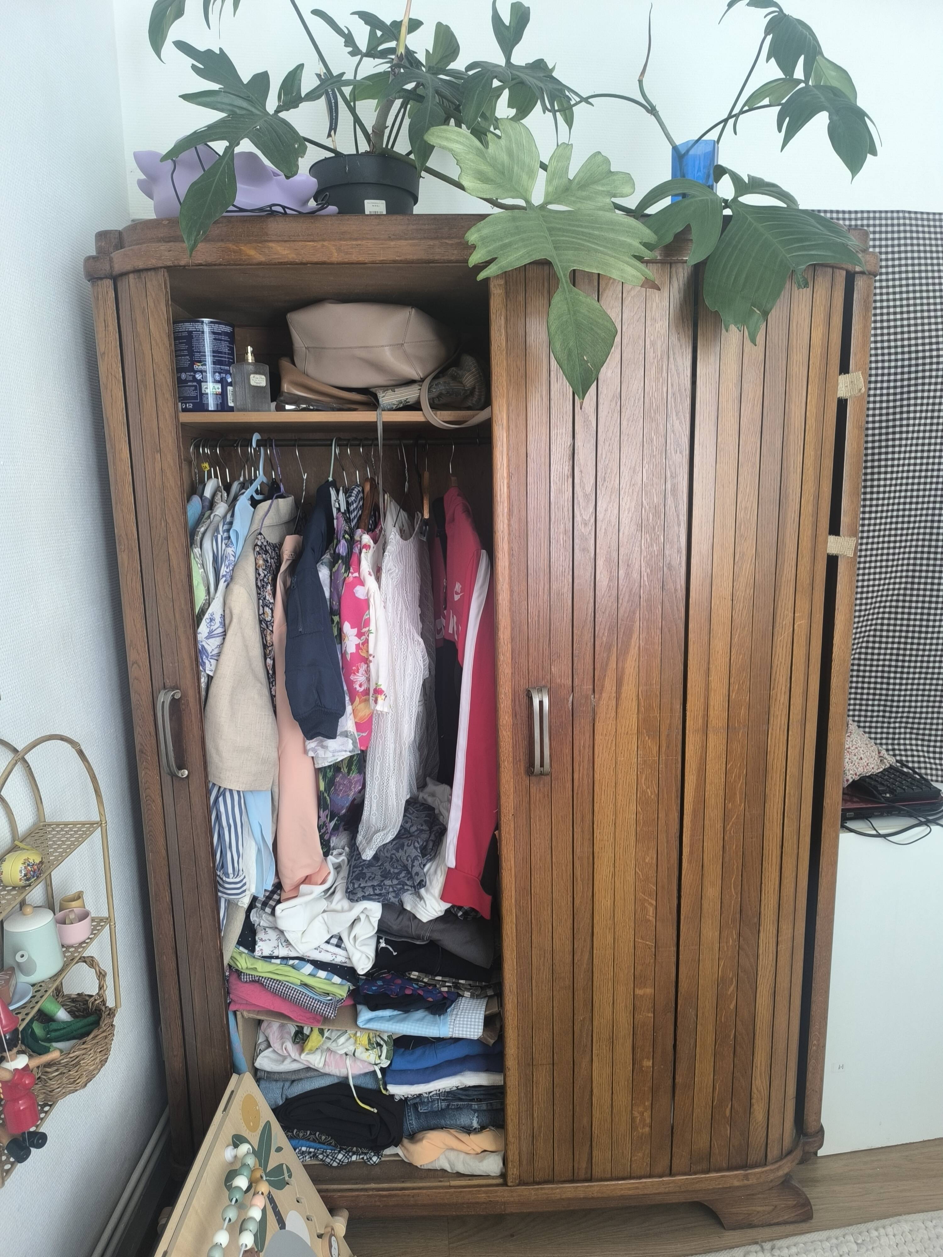 1950s wardrobe with sliding doors