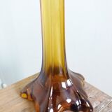 Vase soliflore verre ambré style Murano