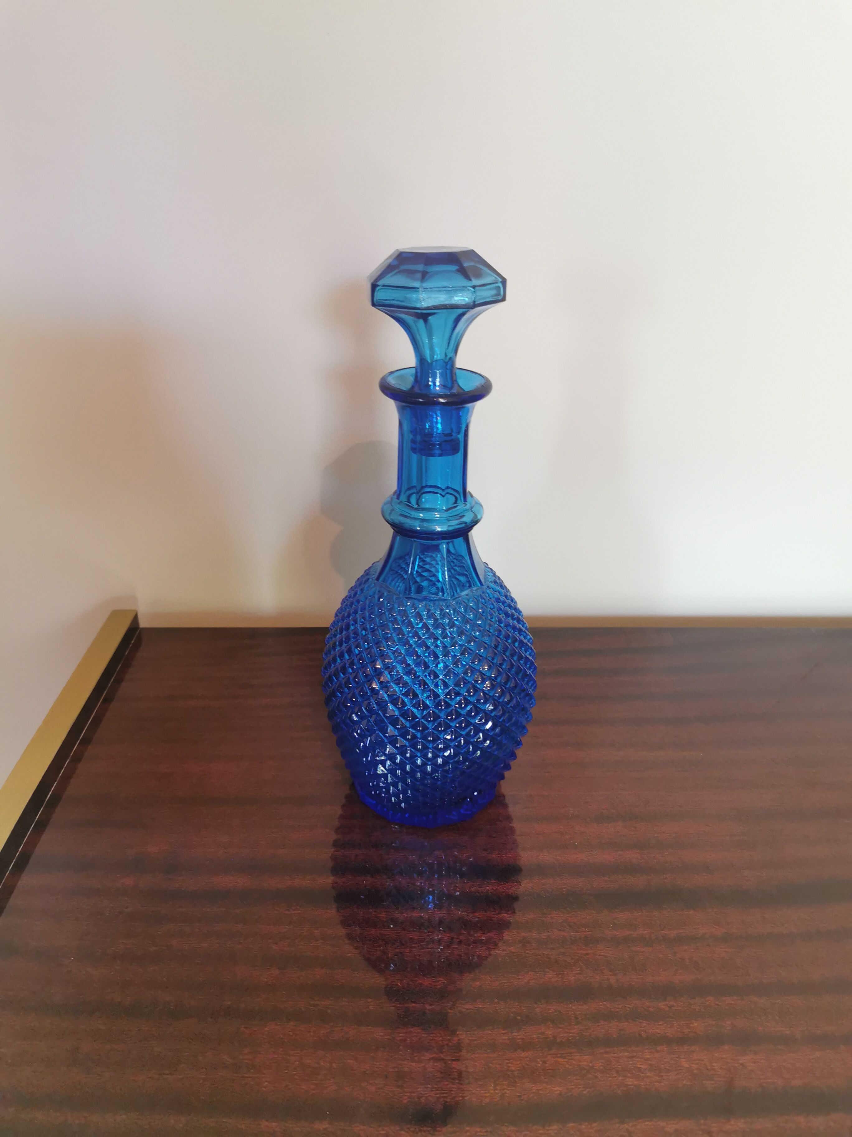 Decanter blue diamond tip "Casa Lopez"