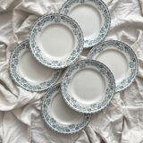 6 flat plates in iron earth “Athens” Saint Amand and Hamage