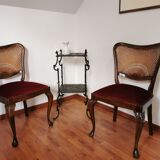 Lot de deux chaises anciennes style baroque