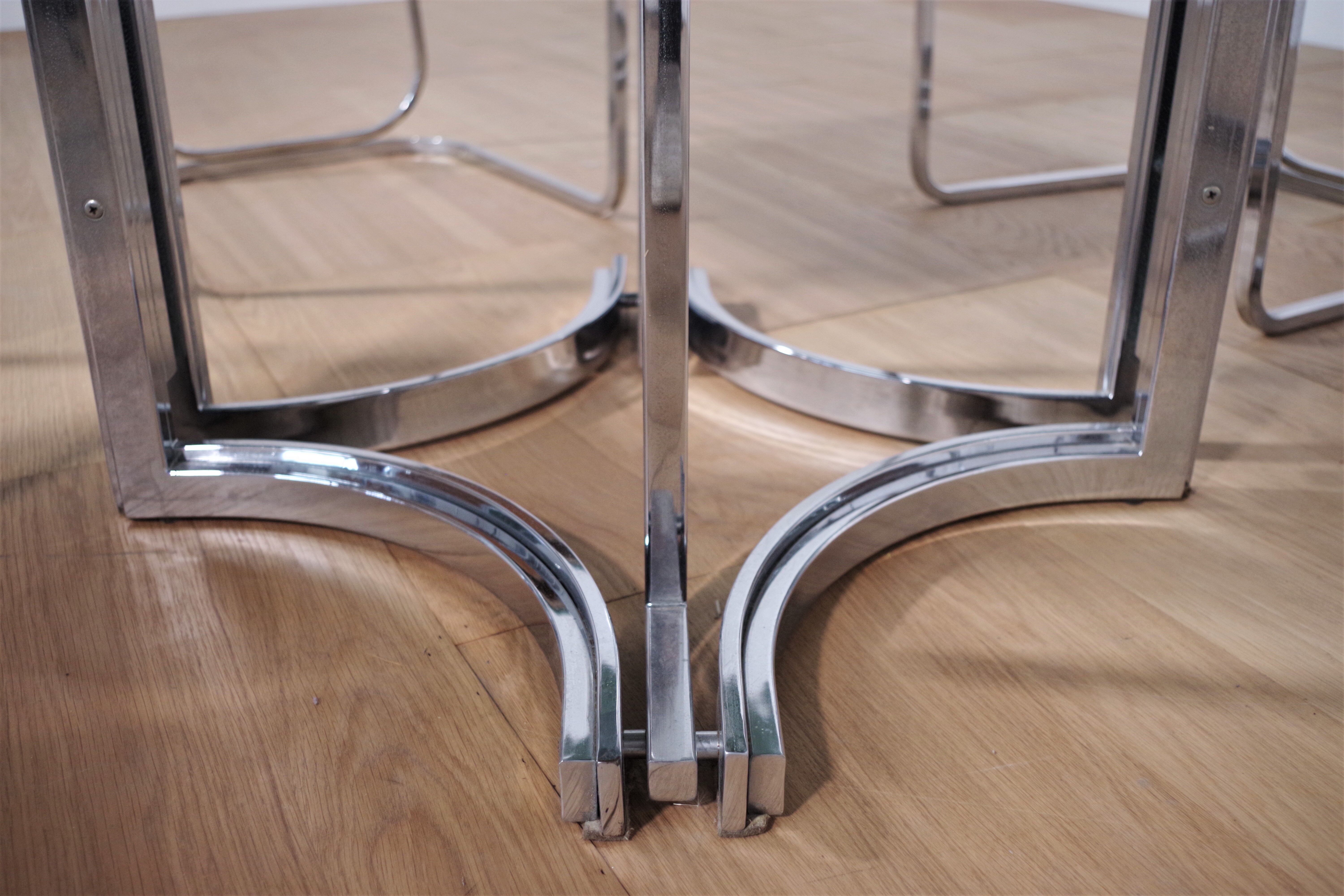 Dining room table and 6 chairs by Alessandro Alpizzi, 1970s, Set of 7