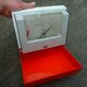 Krupps wall-mounted kitchen scale, orange, vintage 70s