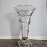 Large glass vase in the shape of a cone