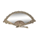 Baroque mirror fan in the Louis XV style, silver bronze Napoleon III