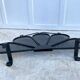 Vintage 1950s fireplace screen, fan shape.