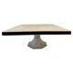 Table carrée de style Art déco italien en parchemin et laque noire, années 1980