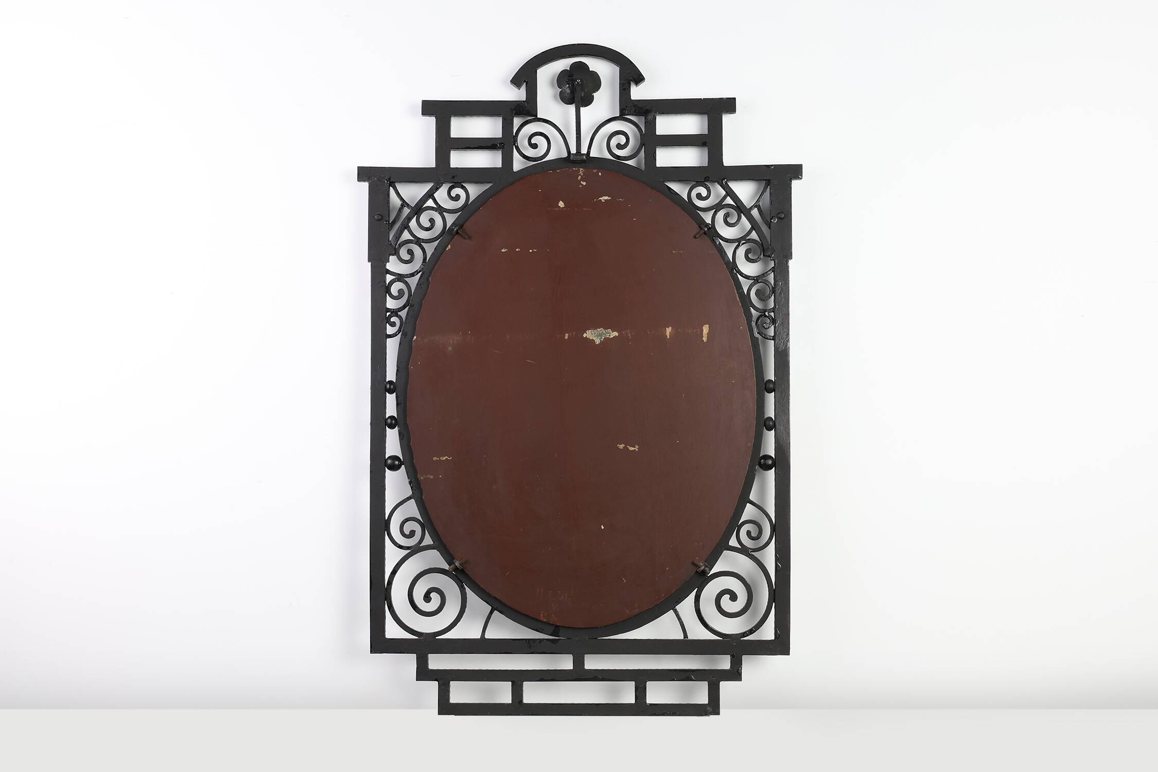 Art Deco Wrought Iron Mirror, France, 1925